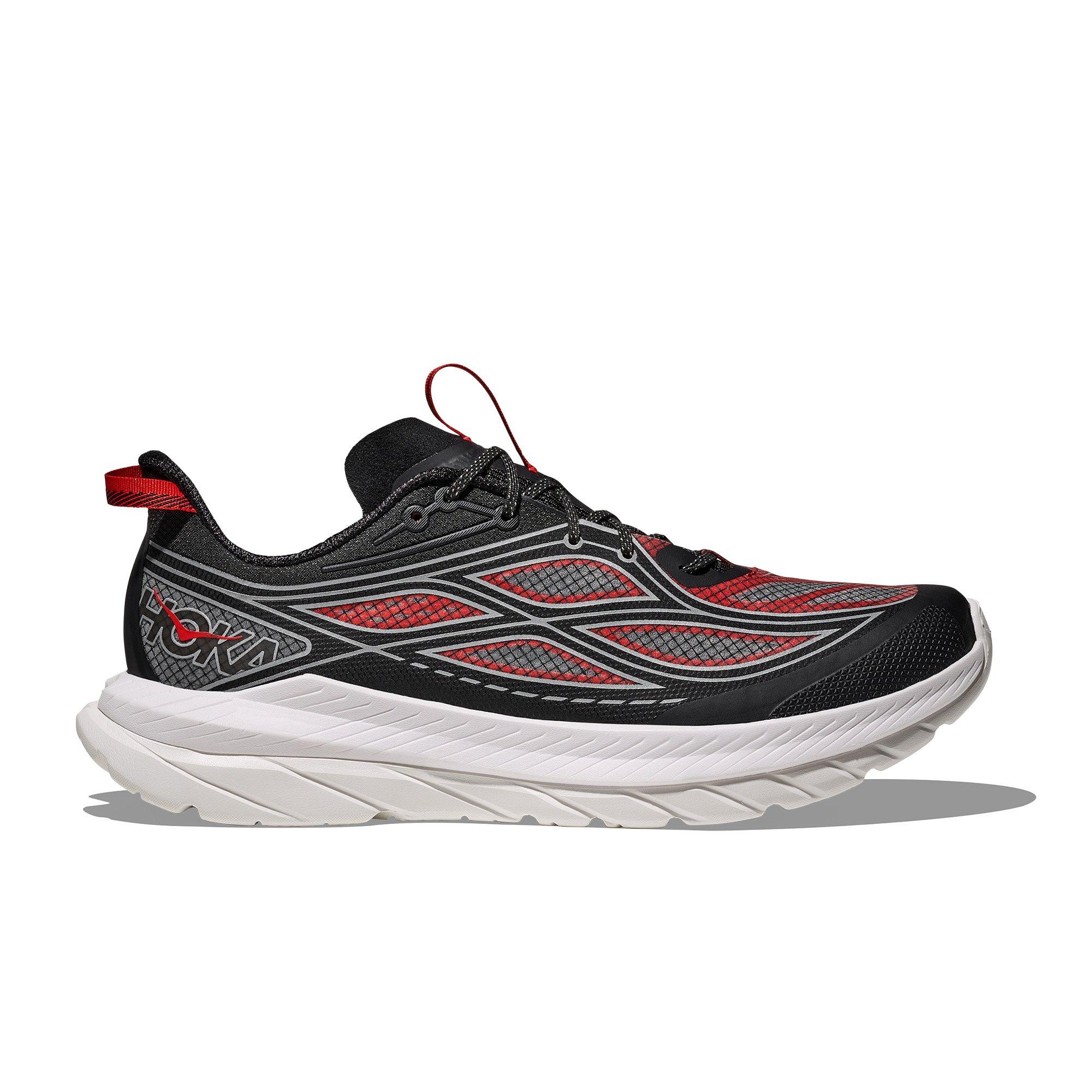 Hoka Mach Remastered "Carbon Black/Habanero" Men's Running Shoe - BLACK/RED/WHITE